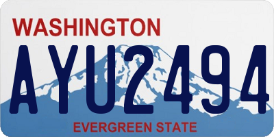 WA license plate AYU2494