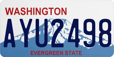 WA license plate AYU2498