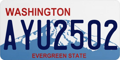 WA license plate AYU2502