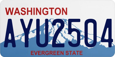 WA license plate AYU2504