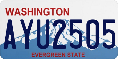 WA license plate AYU2505