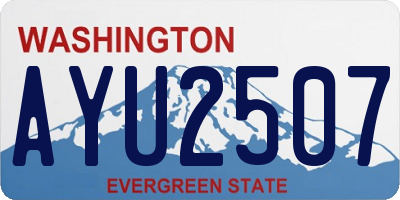 WA license plate AYU2507