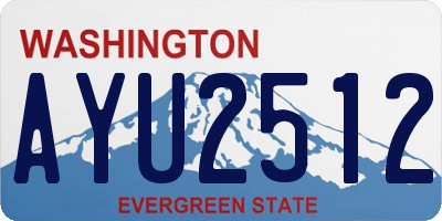 WA license plate AYU2512