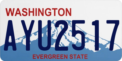 WA license plate AYU2517