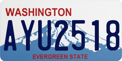 WA license plate AYU2518