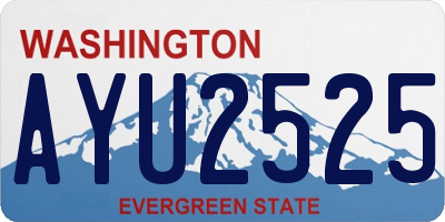 WA license plate AYU2525