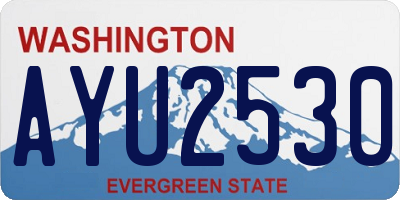 WA license plate AYU2530