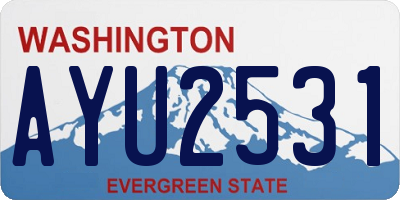 WA license plate AYU2531