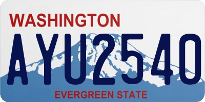 WA license plate AYU2540