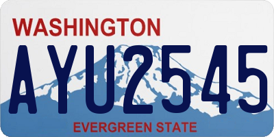 WA license plate AYU2545