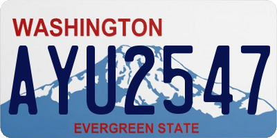 WA license plate AYU2547