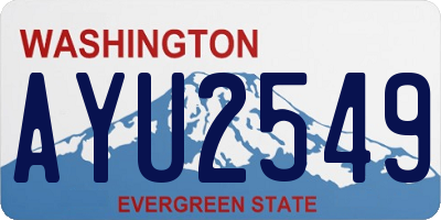 WA license plate AYU2549