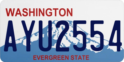 WA license plate AYU2554