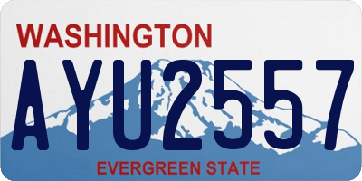 WA license plate AYU2557