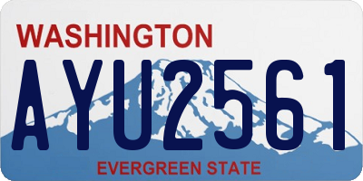 WA license plate AYU2561