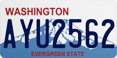 WA license plate AYU2562