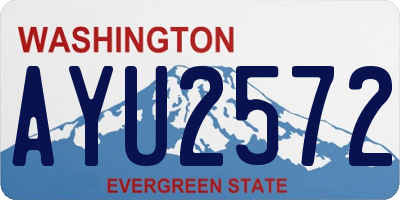 WA license plate AYU2572
