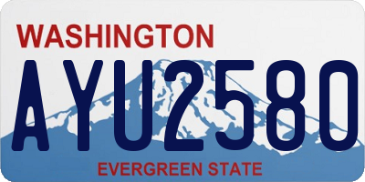 WA license plate AYU2580