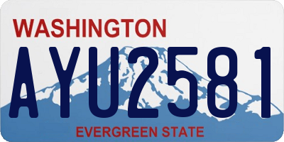 WA license plate AYU2581