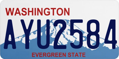 WA license plate AYU2584