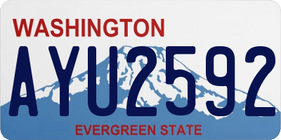 WA license plate AYU2592