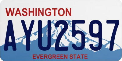 WA license plate AYU2597