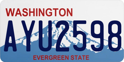 WA license plate AYU2598