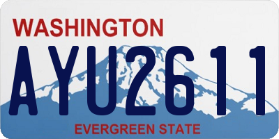 WA license plate AYU2611