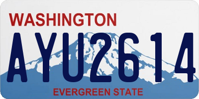 WA license plate AYU2614
