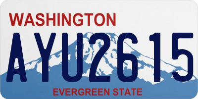 WA license plate AYU2615