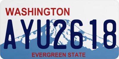 WA license plate AYU2618