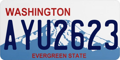 WA license plate AYU2623
