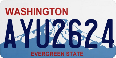 WA license plate AYU2624
