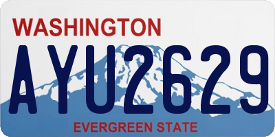 WA license plate AYU2629