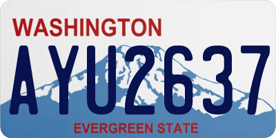 WA license plate AYU2637