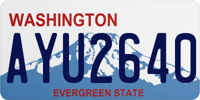 WA license plate AYU2640