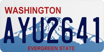 WA license plate AYU2641
