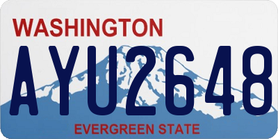 WA license plate AYU2648