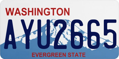 WA license plate AYU2665