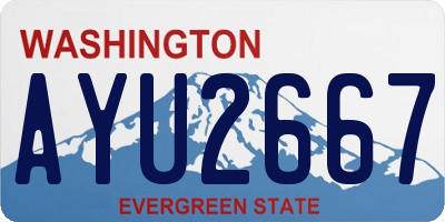 WA license plate AYU2667