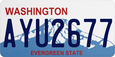 WA license plate AYU2677