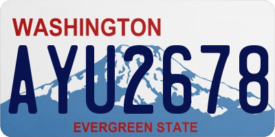 WA license plate AYU2678