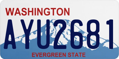 WA license plate AYU2681