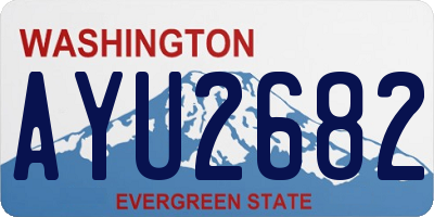 WA license plate AYU2682