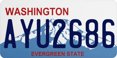 WA license plate AYU2686