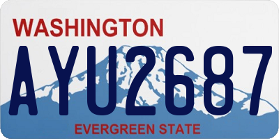 WA license plate AYU2687
