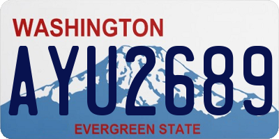 WA license plate AYU2689