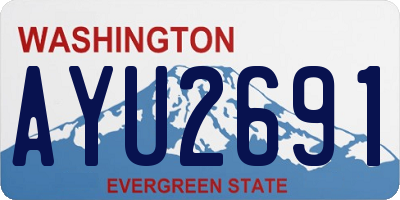 WA license plate AYU2691