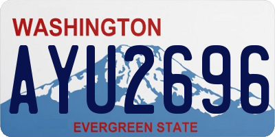 WA license plate AYU2696