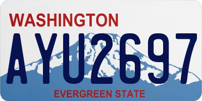 WA license plate AYU2697